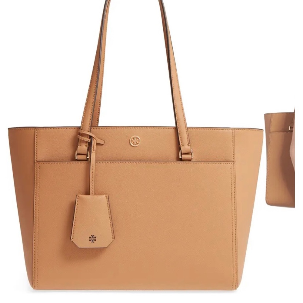 Tory Burch Brown Leather Tote Bag
